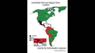 countries that are bigger than Mexico #northamerica #southamerica #shorts #mexico #méxico #geography