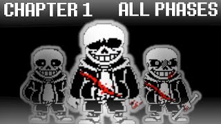 Undertale Last Breath Chapter 1 ALL 3 Phases (1 Death) | Undertale Fangame