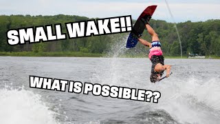 Wakeboarding on a Wake with No Ballast!!