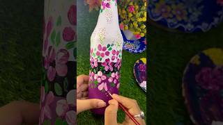 Bottle Art🌸💜#shorts #viral #youtubeshorts #art #bottleart #diy #craft #shortsfeed #shortsviral #yt