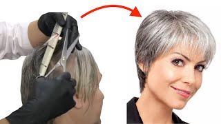 How To Make A Popular Haircut For An Aged Lady | Haircut Tutorial Step By Step Eva Lorman