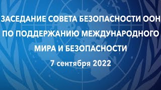 Заседание Совета Безопасности ООН по ситуации в Украине 07.09.2022