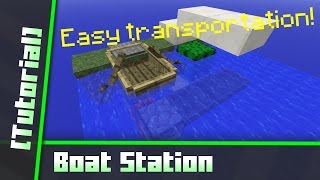 Minecraft 1.10 Boat Station [Tutorial] Easy transportation