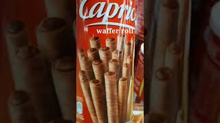 My favorite dessert#caprice#waffer roll with haselnut choco#shorts #fyp