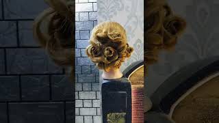 rose bun hairstyle #practice #youtubeshorts #video