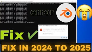 Blender Unsupported Graphics Card Or Driver - A Graphics Card And Driver With Support for OpenGL 2.8