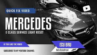 2018 Mercedes E class service reset