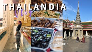 VLOG STREET FOOD IN BANGKOK THAILANDIA. Comer insetos, jacare e outras coisas bizzarras