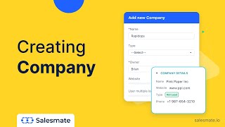 How to add a new company in Salesmate CRM