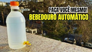 BEBEDOURO para CANÁRIOS tipo GARRAFINHA! FÁCIL DE FAZER! Veja como 😀