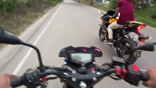 Yellow colour Suzuki Gsxr 150 VS Tvs apache rtr 160 4v #rajbro Apache RTR160 Drug Race ||0-100