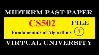 CS502 MIDTERM FILE 7|PAST PAPER|VIRTUAL UNIVERSITY