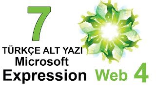 Expression Web 4 Tutorial TÜRKÇE ALT YAZI SEÇENEĞİ - 7