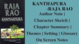 Kanthapura by Raja Rao Summary in English|Characters|Themes|Setting #kanthapura #rajarao