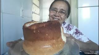 pão de ló de três ingredientes de cuscuzeira feito na boca  do fogão