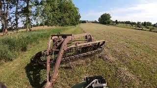 John Deere 2630 Raking Second Cutting Hay