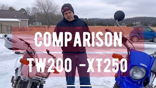 bradley Performance comparison review Yamaha TW200 vs XT250