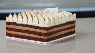 Tarta de Mousseline de Chocolate y Vainilla / Chocolate Mousseline  and Vanilla cake