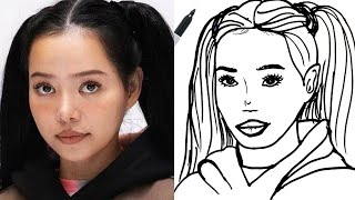 How To Draw BELLA POARCH Easy! - TikTok Influencer