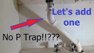 Adding a trap under the bathroom sink