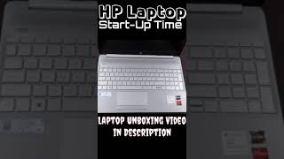 Hp Laptop Start-Up Time #hp #laptop #shorts