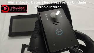 Interfone Wifi Vídeo Porteiro Sem Fio Com Câmera e Monitor 7"