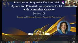 Sandy Glazier on Substitute vs. Supportive Decision making: Options & Potential Consequences