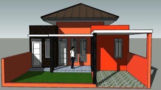 Belajar SketchUp Model Rumah Minimalis 8 x 15 meter