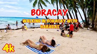 this is BORACAY with HABAGAT/WINDY  in 2023 | FULL WALKING STATION 1 to STATION 3 | 4K PHILIPPINES