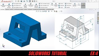 Solidworks 3D practice Drawing / exercise 4/ Simple Tutorial For Beginners