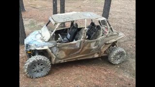 RZR XP4 1000 Night Ride Mud Bog Almost Goes Wrong