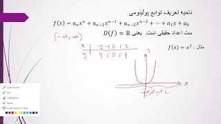 ناحیه تعریف و قیمت های تابع