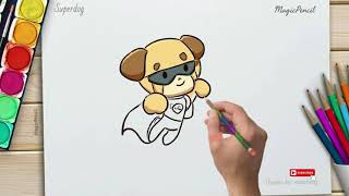 How to draw superdog