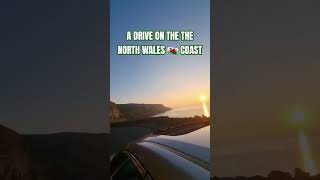 sunset drive along the North Wales Coast #shortsvideo