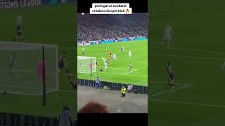 Cristiano Ronaldo bicycle kick against Scotland vs Portugal(0-0) Nations League 2024 #ronaldo