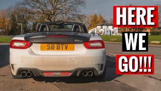 Fitting A LOUD Exhaust To My Abarth 124 Spider!! *Sport Cat + Cross Pipe*