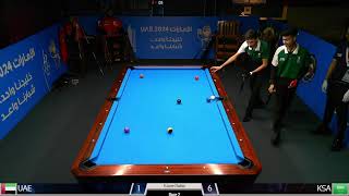 28 APRIL - BILLIARDS - 9 Ball Teams double - UAE vs BAHRAIN, UAE vs OMAN - GCC YOUTH GAMES