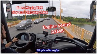 Bova Magiq BUS DRIVING | Engine sound ASMR | City and Highway test drive | CV Camera