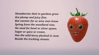 STRAWBERRIES | ENGLISH | POEM | STANDARD : 5 |