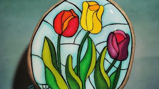 Stained Glass Tulips