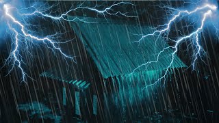 Fall Asleep Instantly with Rain Noise for Sleep & Thunder on Tin Roof | Beat Anxiety Tonight