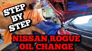 Nissan Rogue Oil Change (STEP BY STEP)