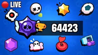 🔴 LIVE -  ROAD TO 65000 TROPHIES + PUSHING RANK 30S PT. 3 | BRAWL STARS