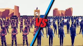 POLICE TEAM vs MILITARY TEAM - Totally Accurate Battle Simulator TABS