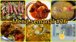 Menú semanal #26  por 20€ / Ahorra como nunca en las comidas