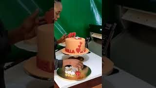 Cute Girl Birthday Cake | Cake Decoration ❤️ #yummyfood #short #viralvideoシ #fypシ゚