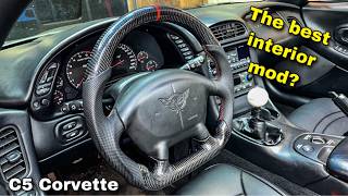 Installing The COOLEST Carbon Fiber Steering Wheel On The C5 Corvette