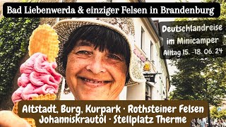 Vlog 179 Bad Liebenwerda • einziger Felsen Brandenburgs • #roadtrip historische Orte • Stellplatz