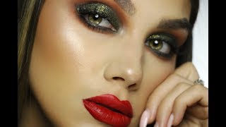 FESTIVE HOLIDAY GLAM MAKEUP | Julia Dantas