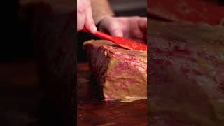 Reverse Seared Split Strip Roast #shorts